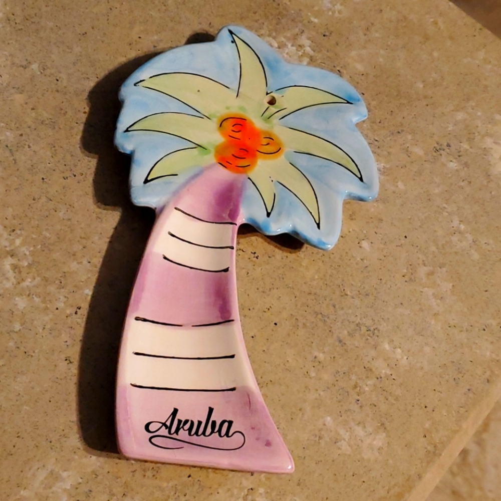 Handpainted Aruba spoon rest